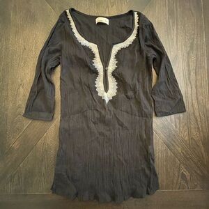 Old Navy Black and Silver Coverup Size Medium